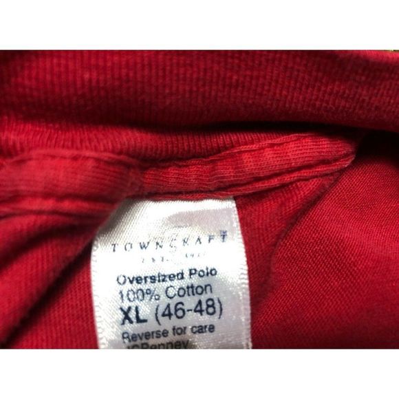Vintage 90s Towncraft Mens Red Front Pocket Long Sleeve High Neck Tee Size XL - Picture 5 of 8